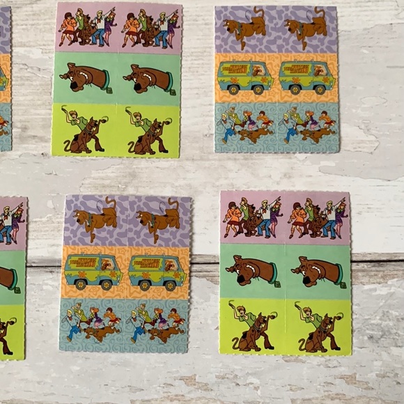 Scooby Doo Sticker Bundle Shaggy Velma Fred Daphne Crafts Fun Kids 20 Sheets - Picture 2 of 4